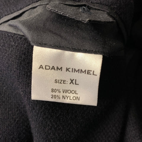 ADAM KIMMEL Chest Size XL Navy Wool & Nylon Blazer Jacket