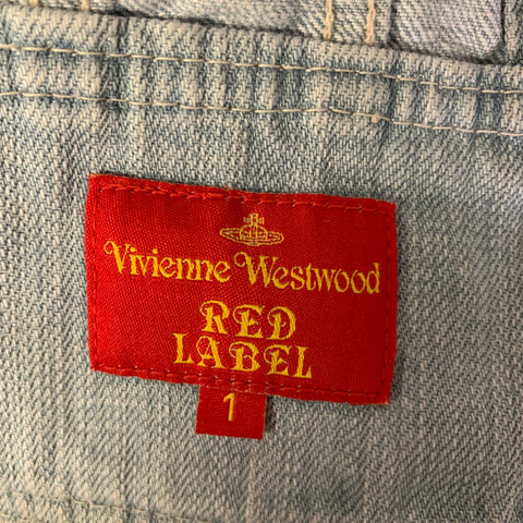 VIVIENNE WESTWOOD Size XS Blue Cotton Blend Cropped Jacket