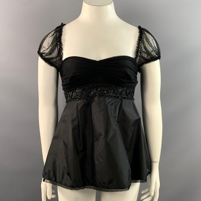 MARC JACOBS Size 10 Black Silk Tank
