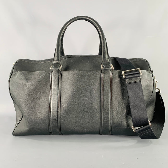 COACH Black Saffiano Leather Duffle Bag