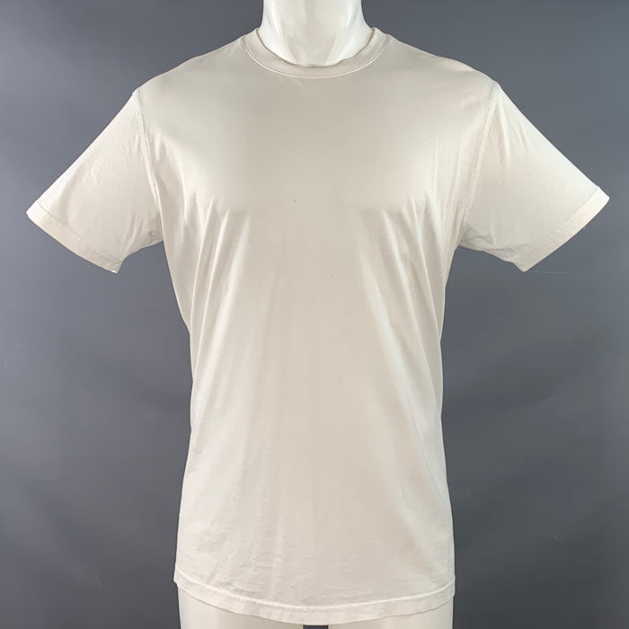 GIVENCHY Size XXS White Logo Cotton Silk Crew Neck T-shirt