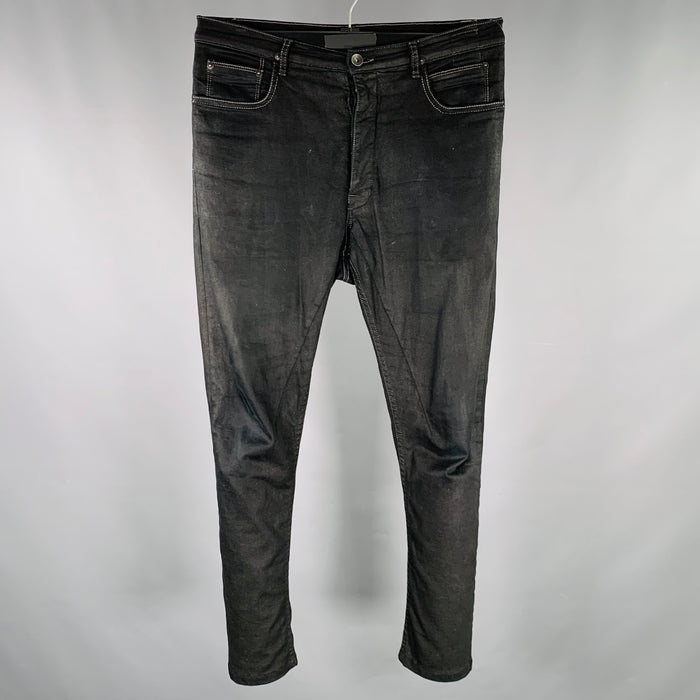 DRKSHDW Size 32 Torrence Cut Black Cotton Blend Button Fly Jeans