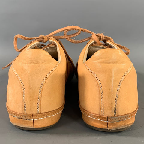 HENDER SCHEME Size 9.5 Tan Khaki Mixed Patterns Mixed Fabrics Lace Sneakers