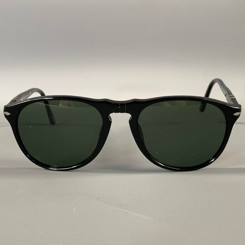 PERSOL Black Acetate Sunglasses