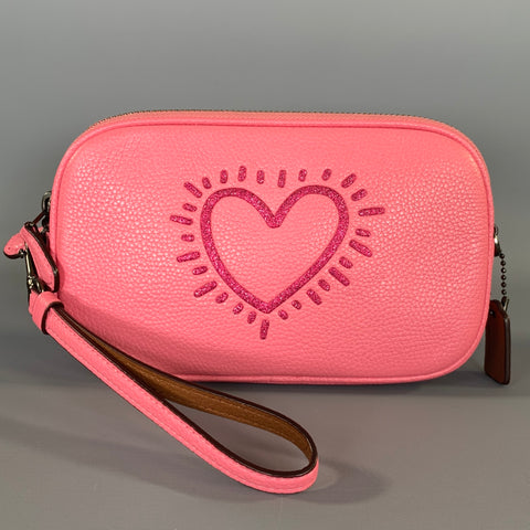 COACH SS2018 Pink Glitter Leather Cross Body Bag