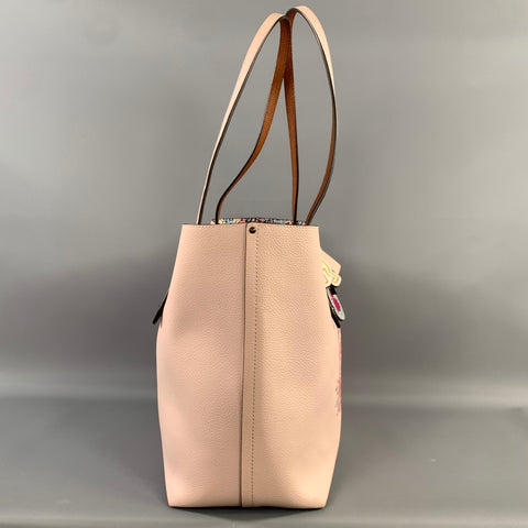 COACH Pink Rose 29856 Graphic Pebble Grain Leather Tote