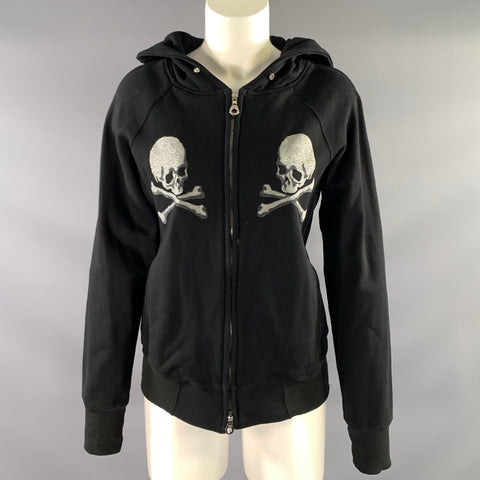 MASTERMIND JAPAN Size M Black Silver Cotton Skulls Jacket