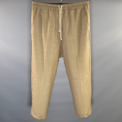 NILI LOTAN Size L Tan Brown Wool Track Pant Casual Pants