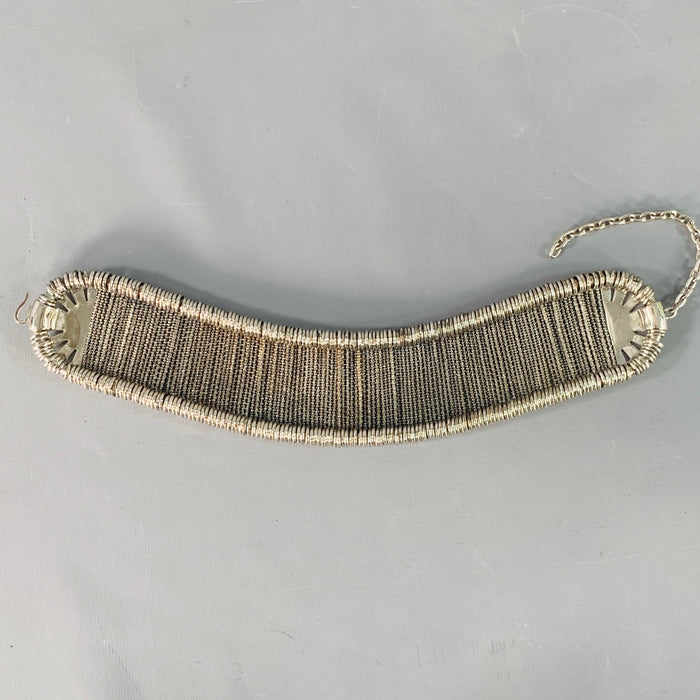 ALEXANDER MCQUEEN Silver Metal Choker Necklace