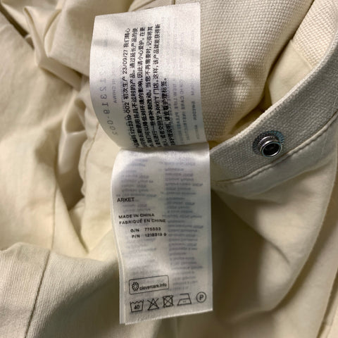 ARKET Size XS White Cotton Carpenter Jacket