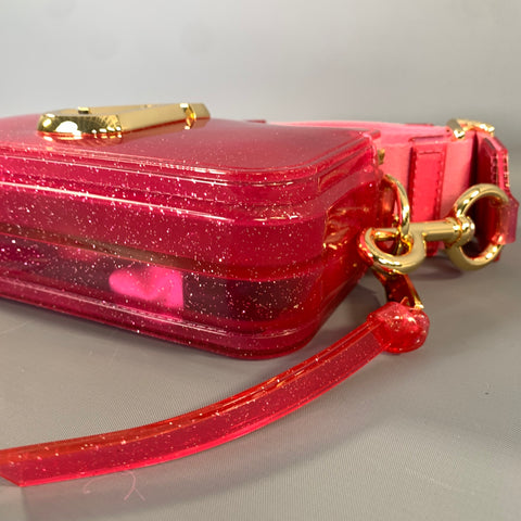 MARC JACOBS Pink Gold Glitter PVC Shoulder Bag