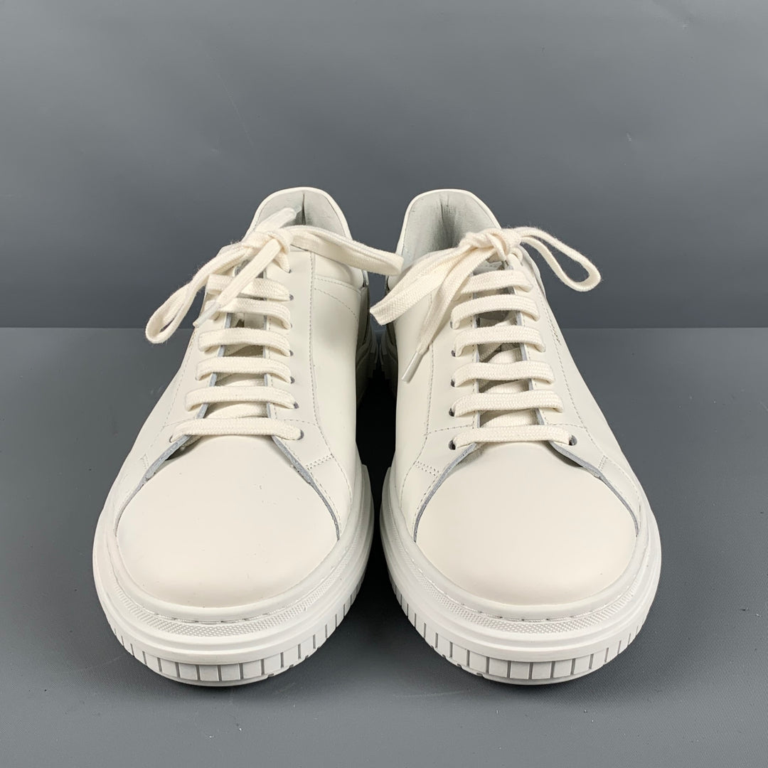 AXEL ARIGATO Size 12 White Solid Leather Lace Up Sneakers