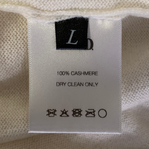 ENFANTS RICHES DEPRIMES L White Knitted Cashmere Scoop Neck Pullover