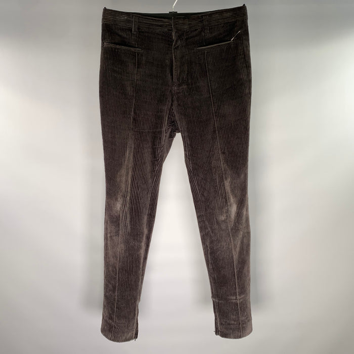 HAIDER ACKERMANN Size M Brown Corduroy Cotton Spandex Casual Pants