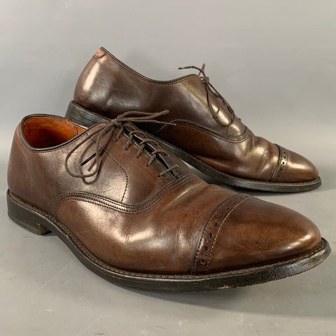 ALLEN EDMONDS Size 11.5 Brown Leather Oxford Lace Up Shoes