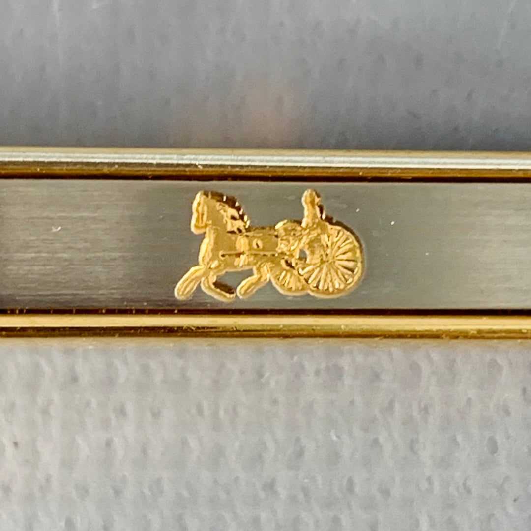CELINE Gold Logo Metal Tie Clip