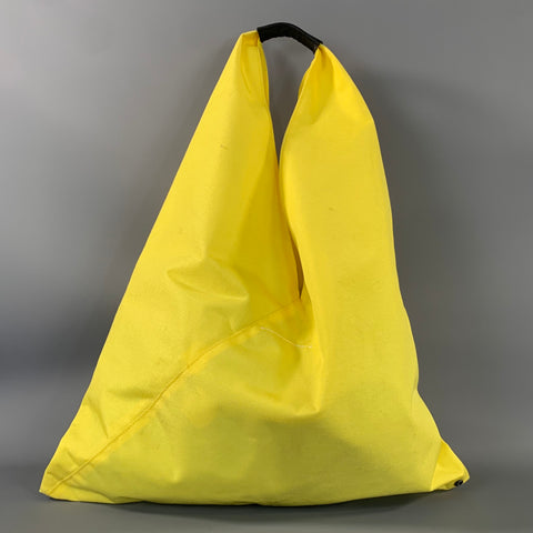 MM6 MAISON MARGIELA Yellow Black Canvas Shoulder Bag