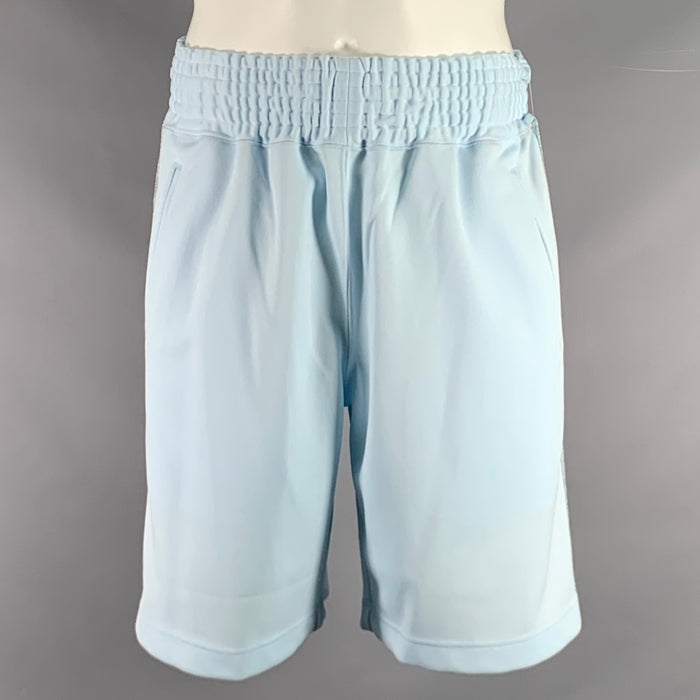 COMME des GARCONS HOMME PLUS Size S Blue Stripe Polyester Athletic Shorts