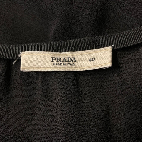 PRADA FW2006 Size S Acetate Blend Wrap Knee Length Skirt