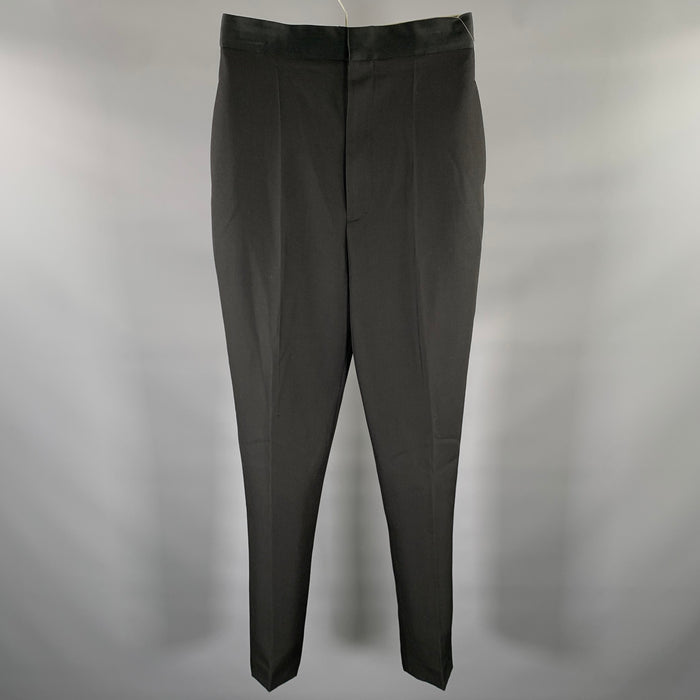 Pantalon de ville en laine noir HAIDER ACKERMANN taille 30