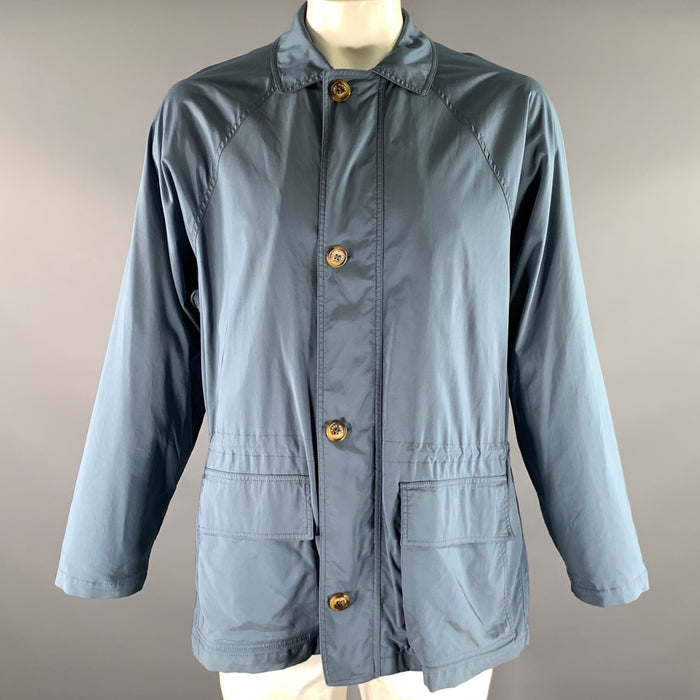 LORO PIANA Size L Blue Polyamide Field Jacket