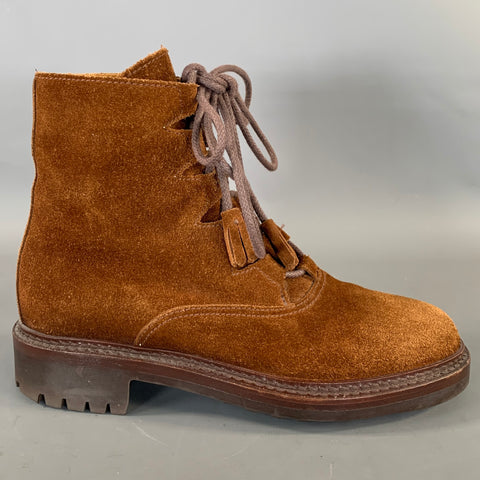 POLO COUNTRY by RALPH LAUREN Size 6.5 Brown Leather W 7001085-204 Suede Boots