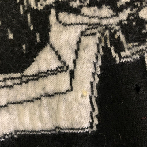 ENFANTS RICHES DEPRIMES SS2020 L Black White Knitted Wool Crew Neck Pullover