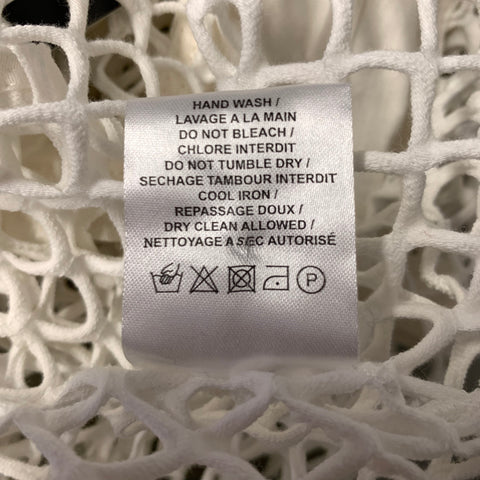 IRO Size M White Mesh Viscose & Elastane Crew Neck Tank Top