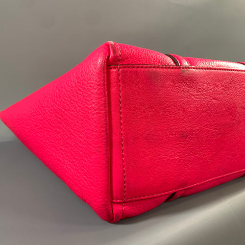 MARC JACOBS Pink Fuchsia Pebble Grain Leather Tote Bag