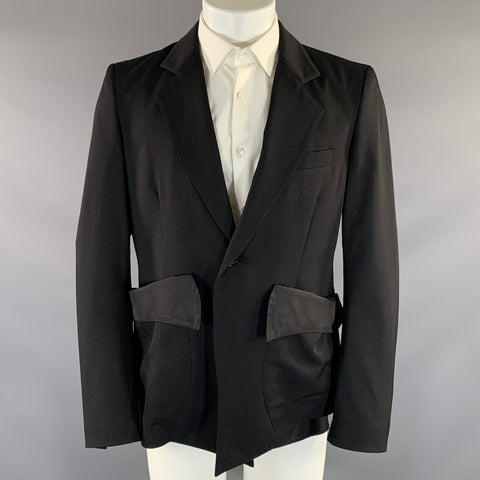 SULVAM Chest Size M Black Notch Lapel Sport Coat