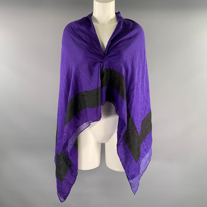 HAIDER ACKERMANN Purple Black Stripe Scarves