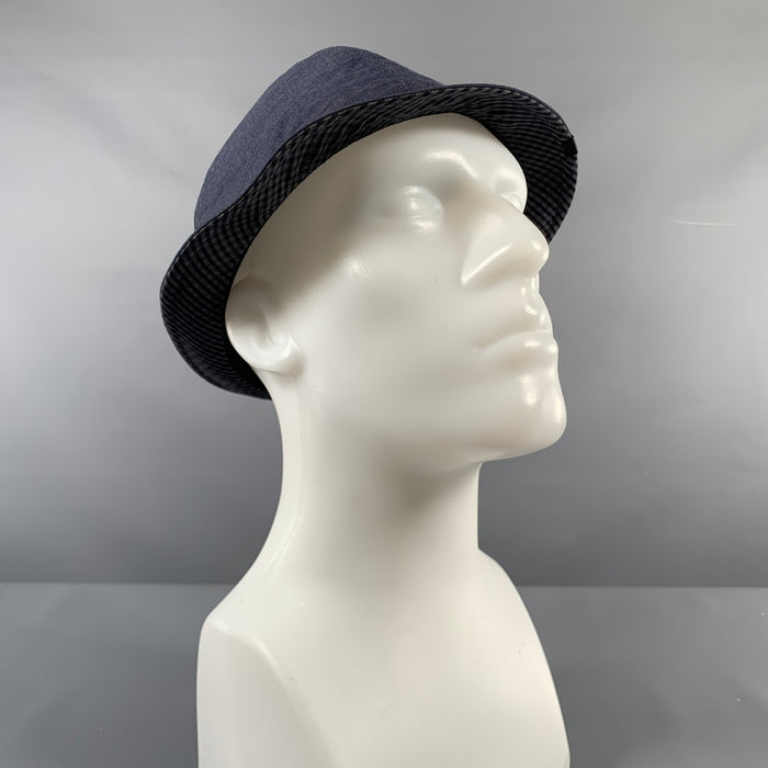 EMPORIO ARMANI Navy Grey Cotton Blend Hats