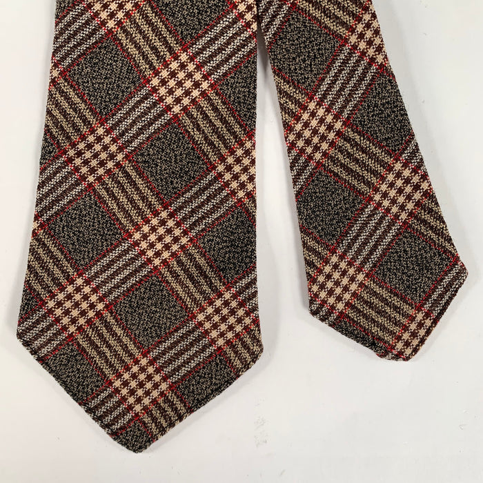 RRL by RALPH LAUREN Brown Red Tartan Wool Tie