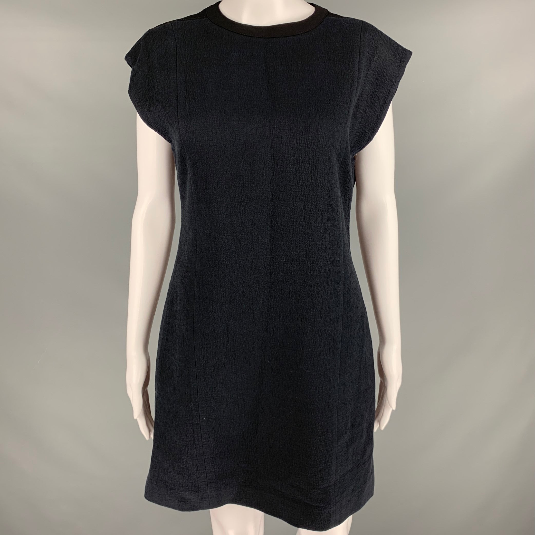 Helmut Lang Black Sleeveless Dress Drape neck fashion 4 Small