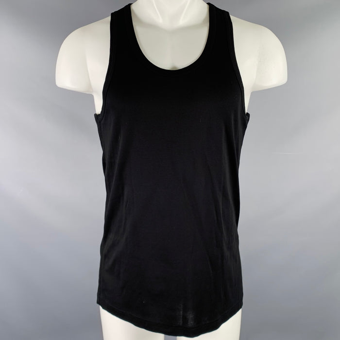 Y-3 Size M Black Organic Cotton Sleeveless Tank Top