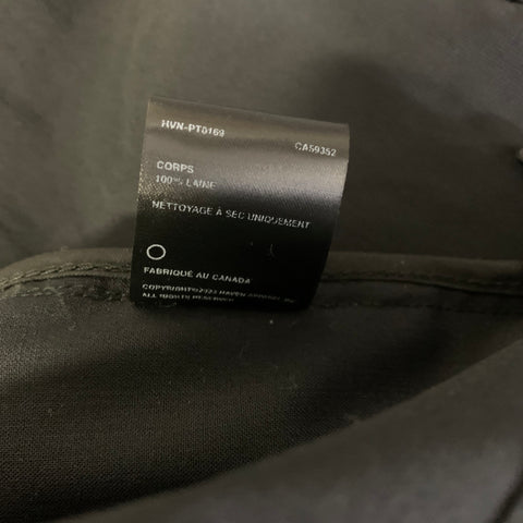 HAVEN Size M Black Wool Zip Up Jacket