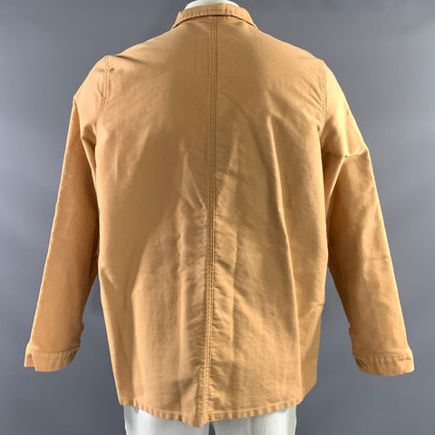 LE MONT ST.MICHEL Size 42 Khaki Tan Cotton Button Up Jacket