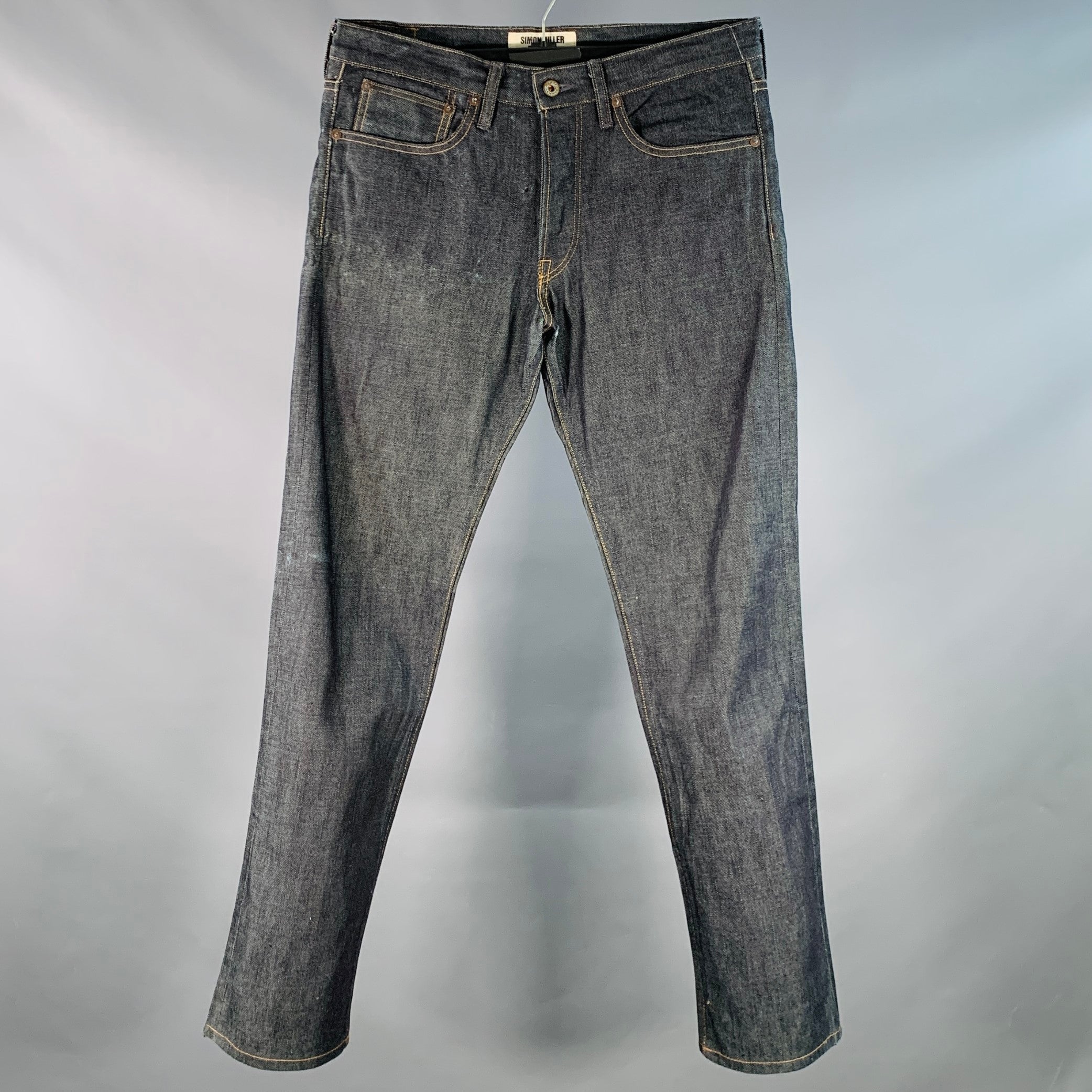 SIMON MILLER Size 32 Blue Indigo Cotton Button Fly Jeans – Sui 