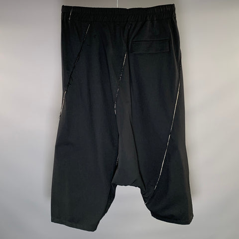 JNBY Size L Black Wool Blend Drop crotch Casual Pants