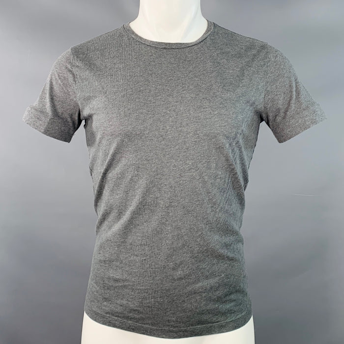 EMPORIO ARMANI Size S Grey Green Cotton Jersey Crew Neck T-shirt