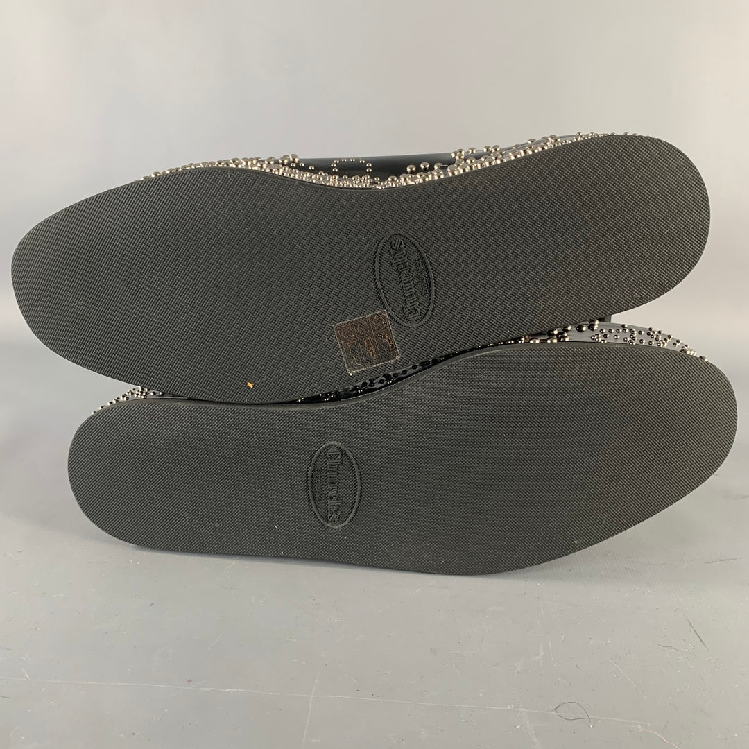 NOIR KEI NINOMIYA x CHURCH'S Size 8.5 Shannon 22 Black Floral Studded Platform Lace-up Shoes