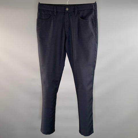 EMPORIO ARMANI Size 30 Navy Virgin Wool 5 pocket Casual Pants