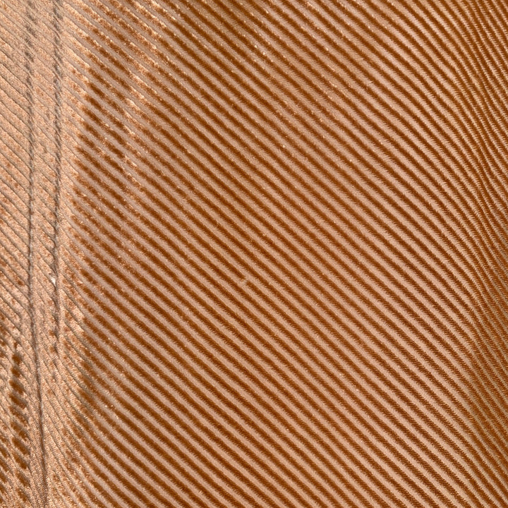 SIES MARJAN Size 4 Tan Viscose Silk Velvet Diagonal Stripe One Pocket Shirt
