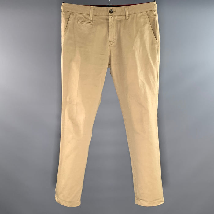 BURBERRY BRIT Size 32 Tan Khaki Solid Cotton Straight leg Casual Pants