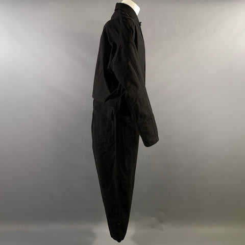YOHJI YAMAMOTO Size S Black Cotton Long Sleeve Overalls