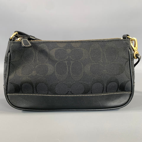 COACH Black Gold Monogram Mini Handbag