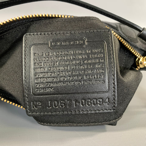 COACH Black Gold Monogram Mini Handbag