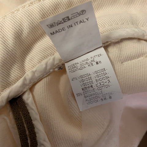 BRUNELLO CUCINELLI Size 6 White Cotton Blend Tapered Jeans
