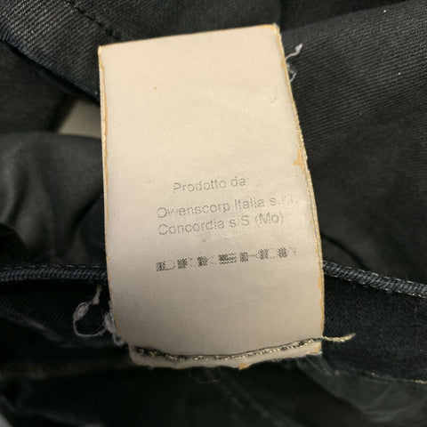 DRKSHDW Size 34 Black Cotton Blend Waxed Jeans