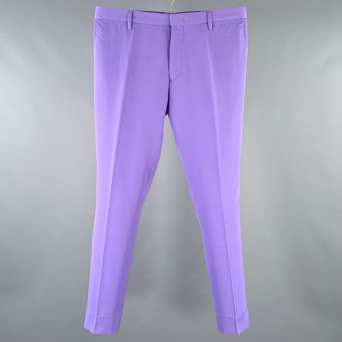 PAUL SMITH Size 31 Purple Lavender Twill Viscose Cotton Blend Dress Pants